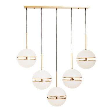 Five Ball Brass Pendant Light | Abira