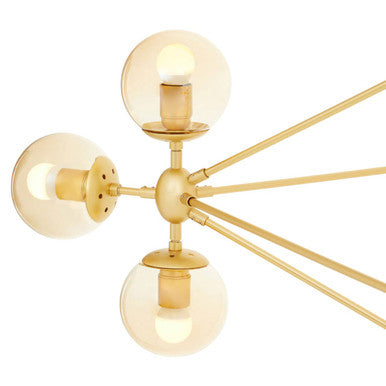 Gold Finish 15 Arm Statement Pendant Light | Abira
