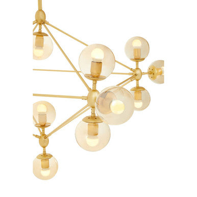 Gold Finish 15 Arm Statement Pendant Light | Abira