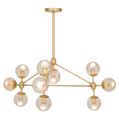 Gold 10 Arm Pendant Light | Abira