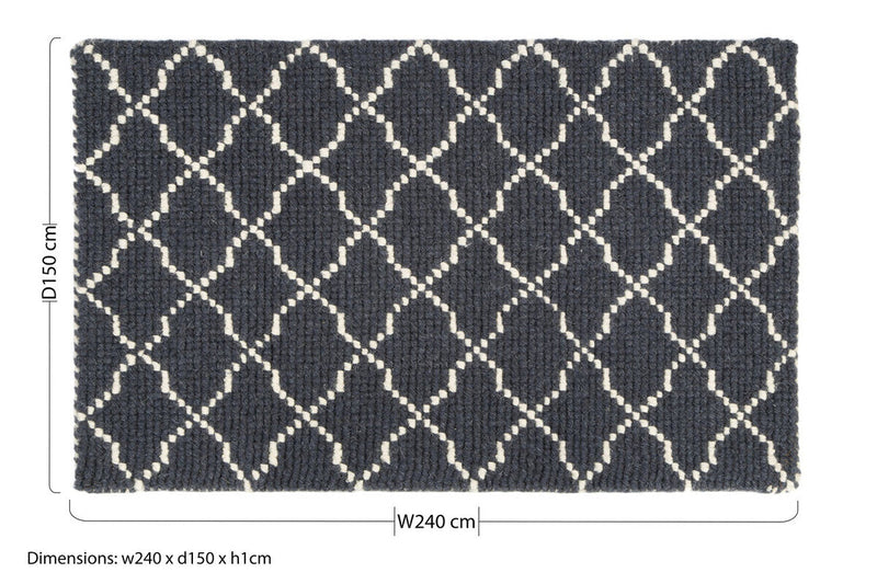 Bosie Large Diamond Lattice Rug | Kensington Townhouse