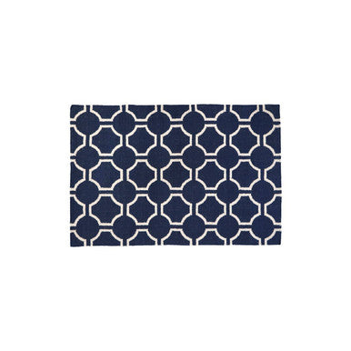 Bosie Small Blue Hand Woven Rug | Kensington Townhouse