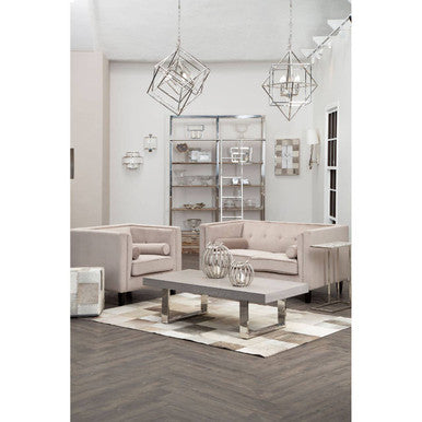 Bosie Small Grey Hair on Leather Patchwork Rug | Safira