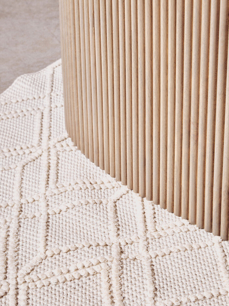 Bosie Small Geometric Ivory Rug | Jango