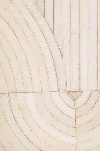 Bosie Small Natural Hair on Leather Rug | Safira