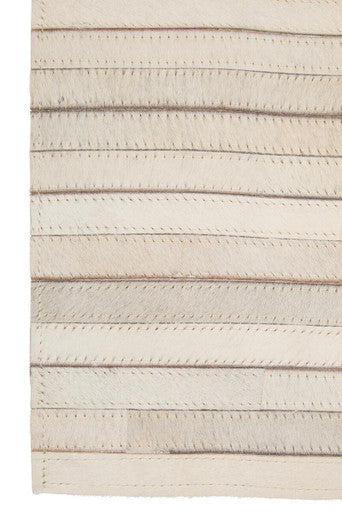 Bosie Small Natural Hair on Leather Rug | Safira