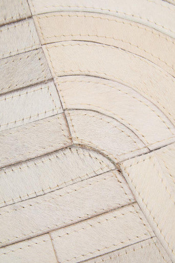 Bosie Small Natural Hair on Leather Rug | Safira