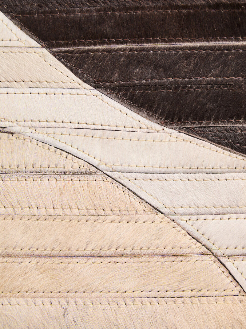 Bosie Small Abstract Hair on Leather Rug | Safira