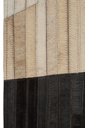 Bosie Small Abstract Hair on Leather Rug | Safira