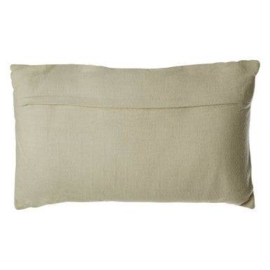 Bosie Rectangular Ivory and Silver Check Cushion | Kensington Townhouse