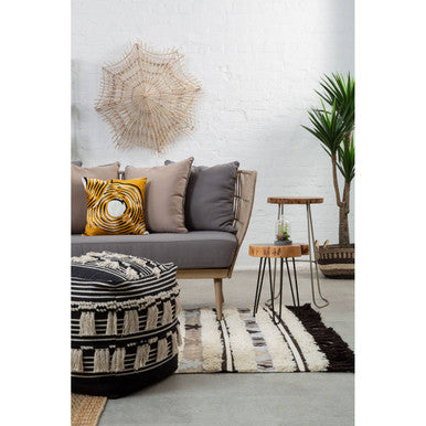 Circular Design Embroidered Cushion | Bosie Ozella