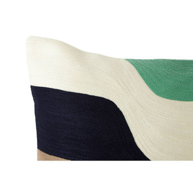 Wavy Stripes Embroidered Cushion | Bosie Ozella