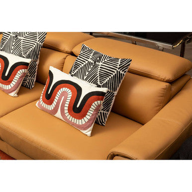 Black and White Square Embroidered Cushion | Bosie Ozella