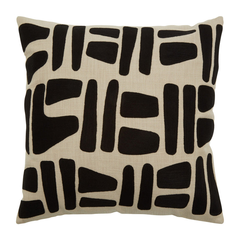 Natural and Black Square Cushion | Bosie Ozella