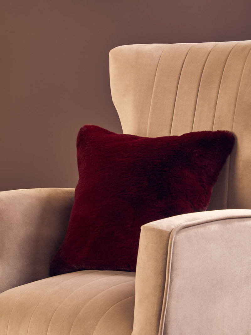 Bosie Red Wine Square Cushion | Lamina