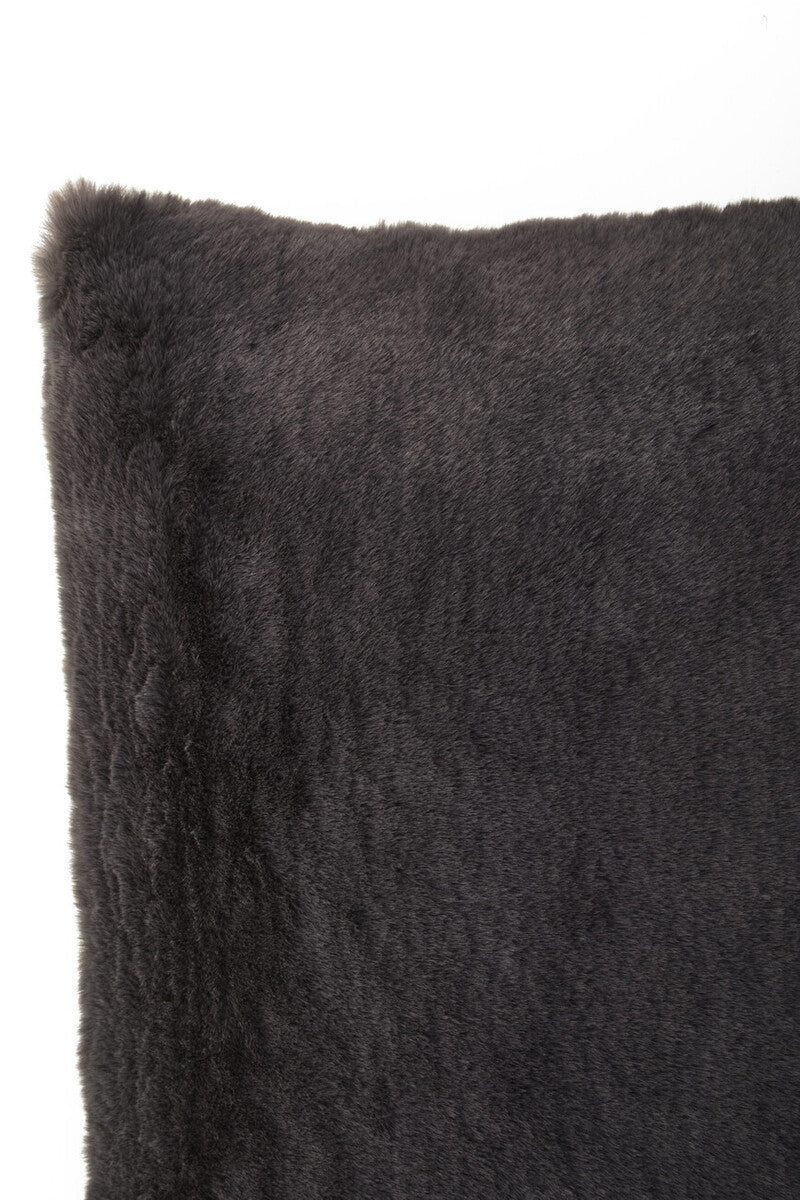 Bosie Grey Square Fur Cushion | Lamina