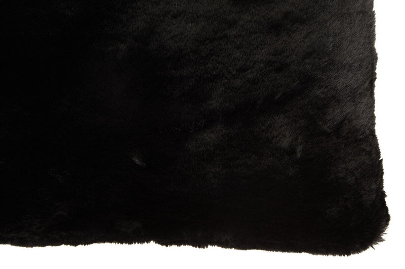 Bosie Black Rectangular Fur Cushion | Lamina