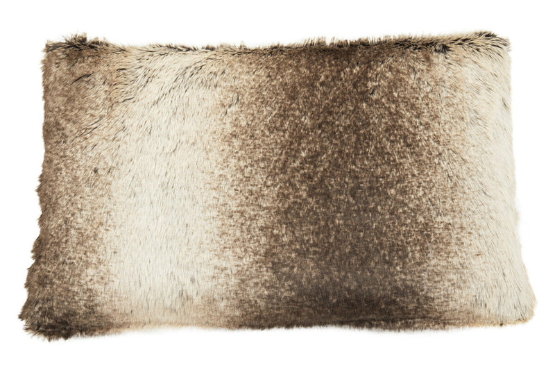 Bosie Mocha Ombre Rectangular Fur Cushion | Lamina