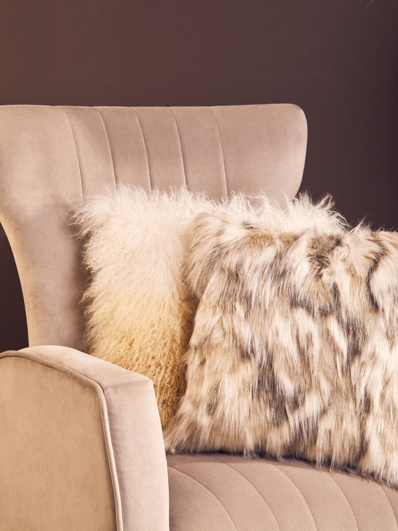 Bosie Natural Fur Square Fur Cushion | Lamina