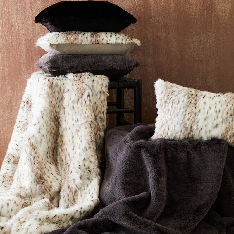 Bosie Animal Print Rectangular Fur Cushion | Lamina