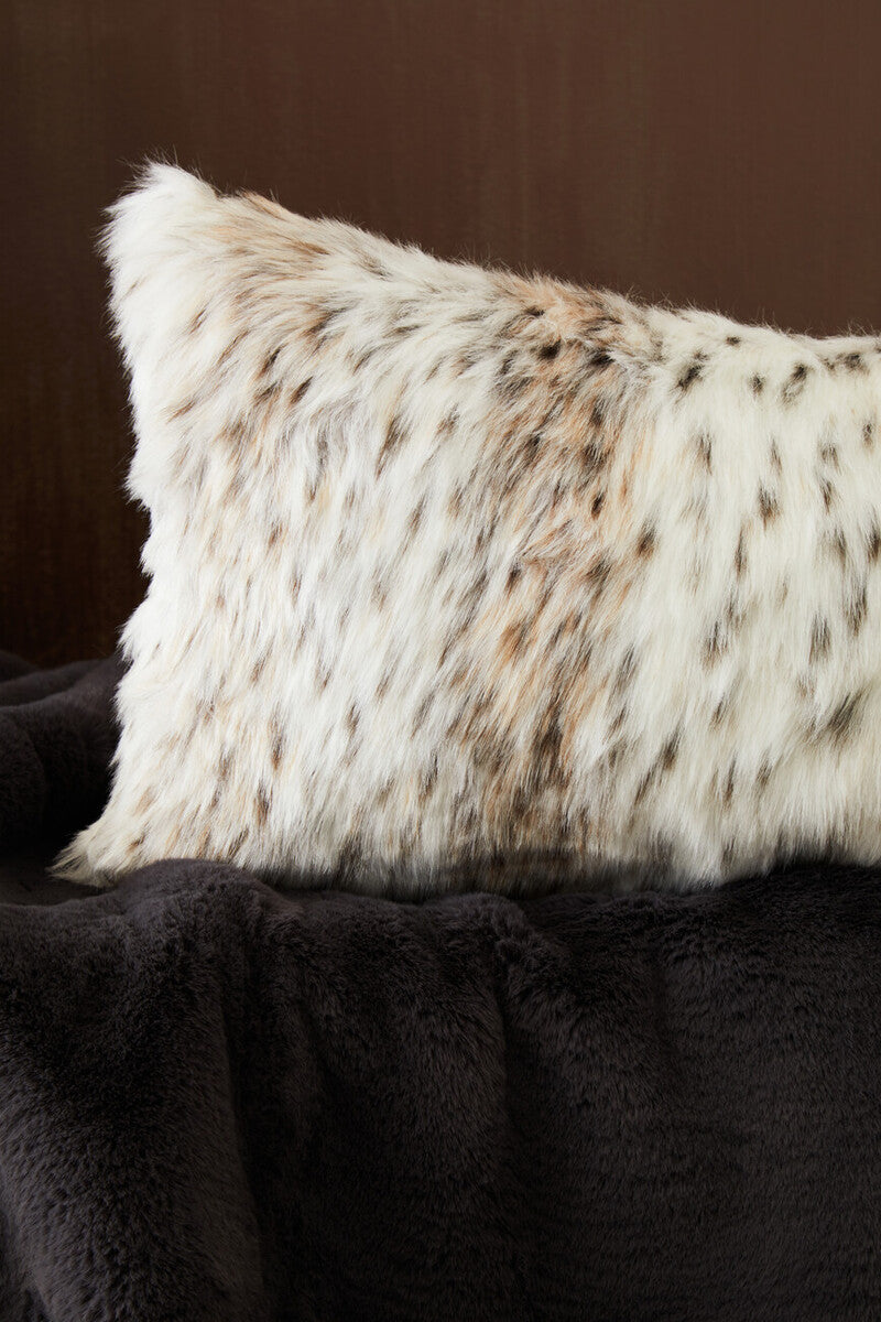 Bosie Animal Print Rectangular Fur Cushion | Lamina