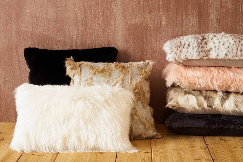 Bosie Animal Print Rectangular Fur Cushion | Lamina