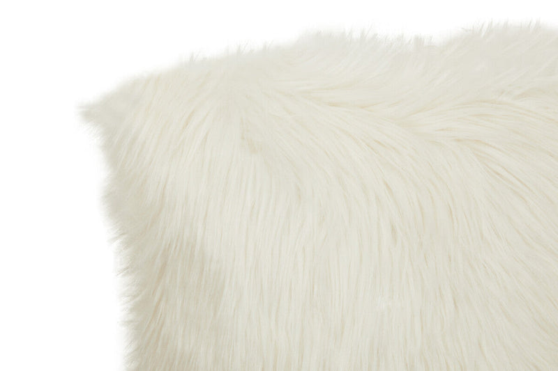 Bosie Cream Square Fur Cushion | Lamina