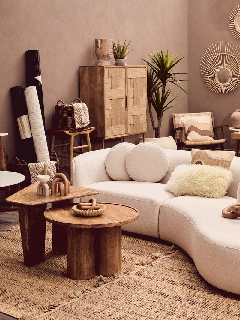Bosie Real Fur Natural Ombre Square Cushion | Mongolian