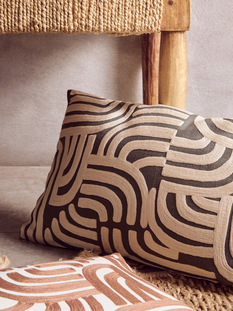 Natural and Terracotta Cushion | Bosie Ozella