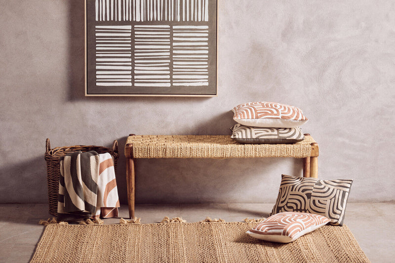 Natural and Terracotta Cushion | Bosie Ozella