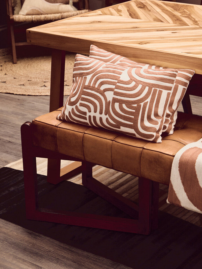 Natural and Terracotta Cushion | Bosie Ozella