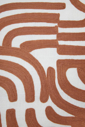 Natural and Terracotta Square Cushion | Bosie Ozella