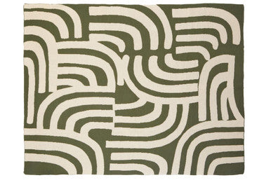 Natural and Green Throw | Bosie Ozella