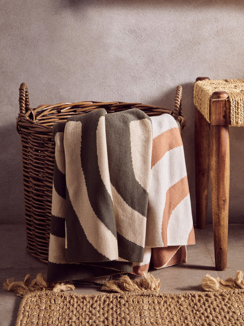 Natural and Green Throw | Bosie Ozella