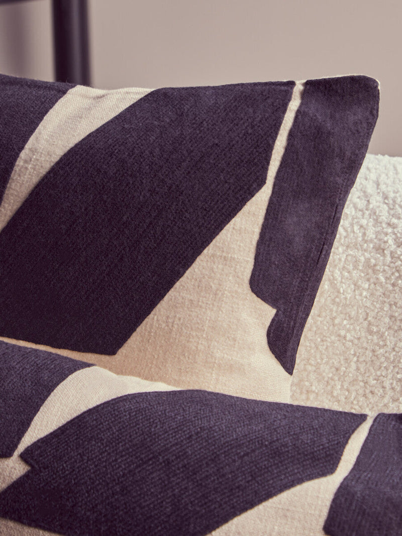 Black and Natural Square Cushion | Bosie Ozella