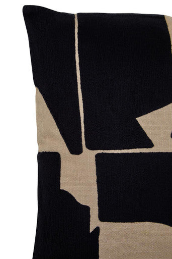 Black and Natural Square Cushion | Bosie Ozella