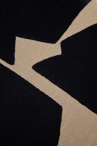 Black and Natural Square Cushion | Bosie Ozella