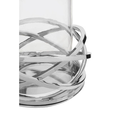 Small Silver Finish Candle Holder | Luna Twist