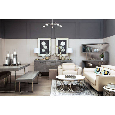 Silver Leaf Design Framed Wall Art | Nason