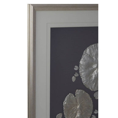 Silver Leaf Design Framed Wall Art | Nason