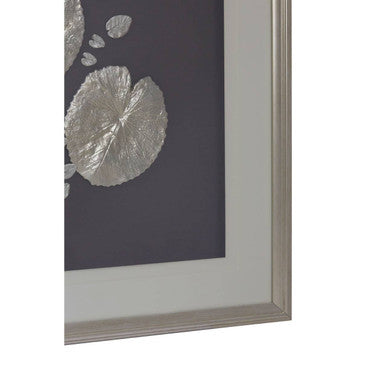 Silver Leaf Design Framed Wall Art | Nason