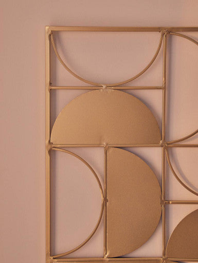 Gold Finish Semicircle Design Wall Art | Trento
