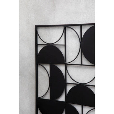 Black Finish Semicircle Design Wall Art | Trento