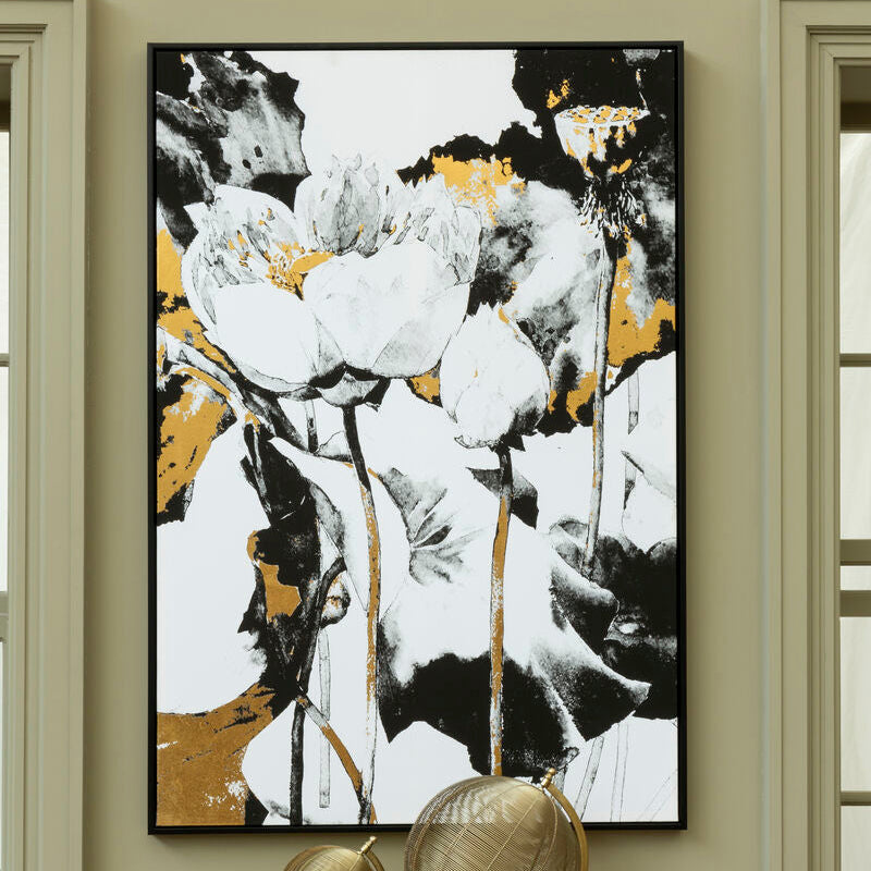 Floral and Metallic Wall Art | Astratto