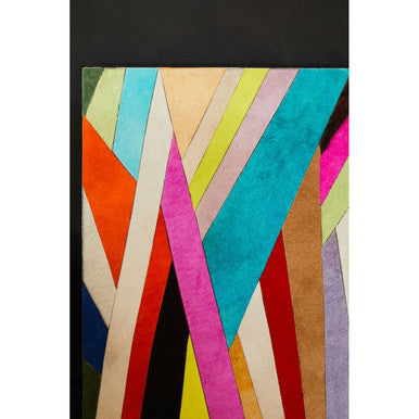 Genuine Leather Striped Wall Art | Safira
