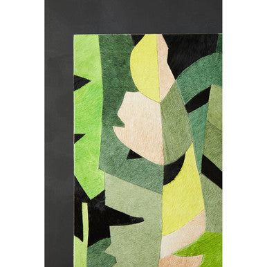 Botanical Hair on Leather Patchwork Wall Art | Safira