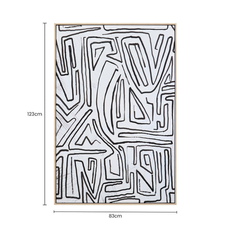 Abstract Black and Cream Textured Wall Art | Astratto