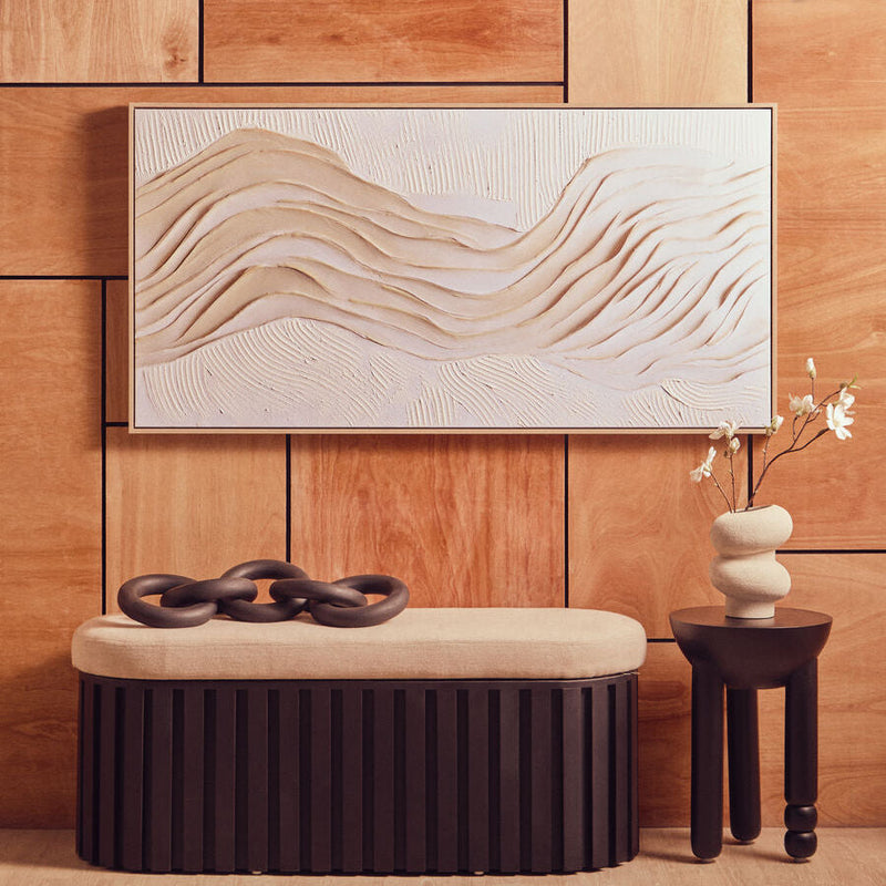 Cream Textured Wall Art | Astratto