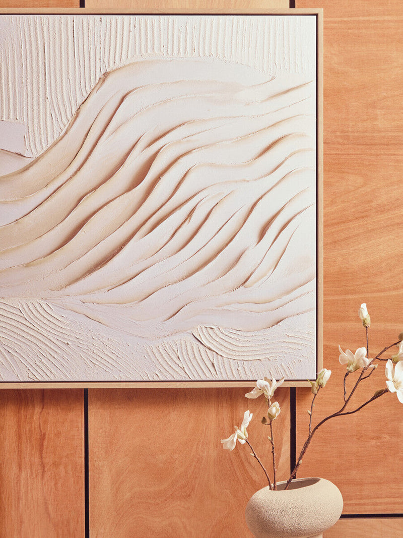 Cream Textured Wall Art | Astratto