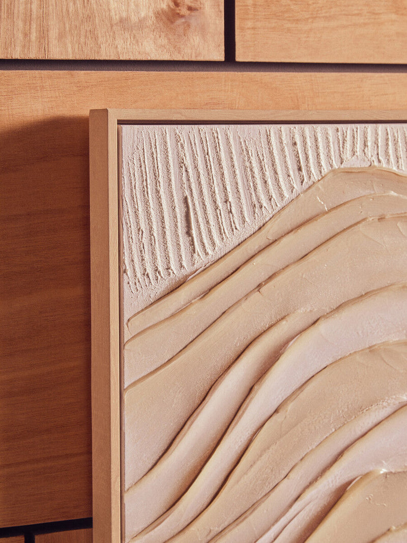 Cream Textured Wall Art | Astratto